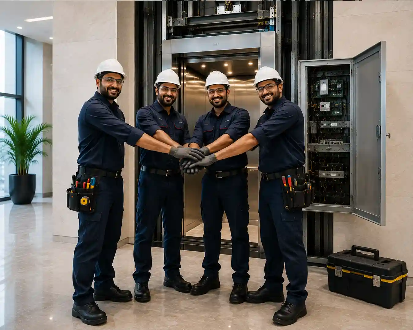 S&G Elevator Service certified engineer at work